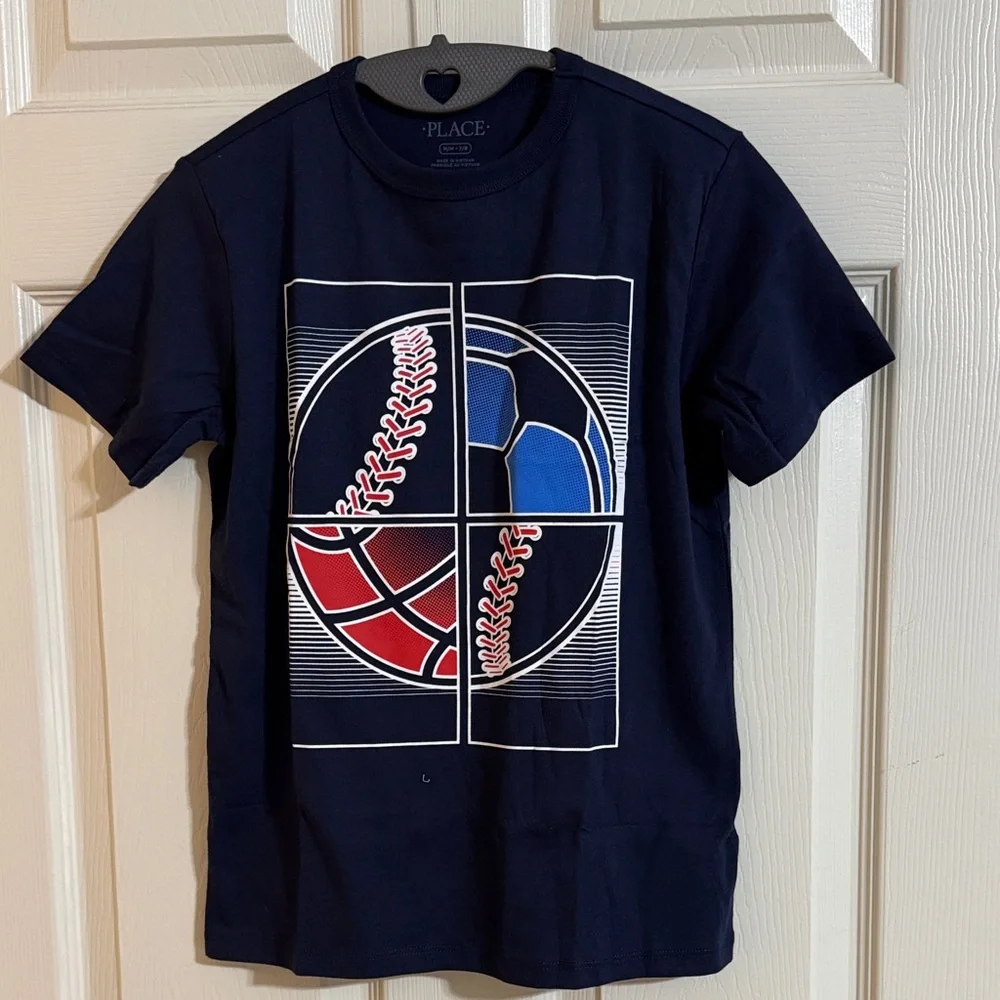 The Children's Place Kids Navy Sports Base Ball Tee M